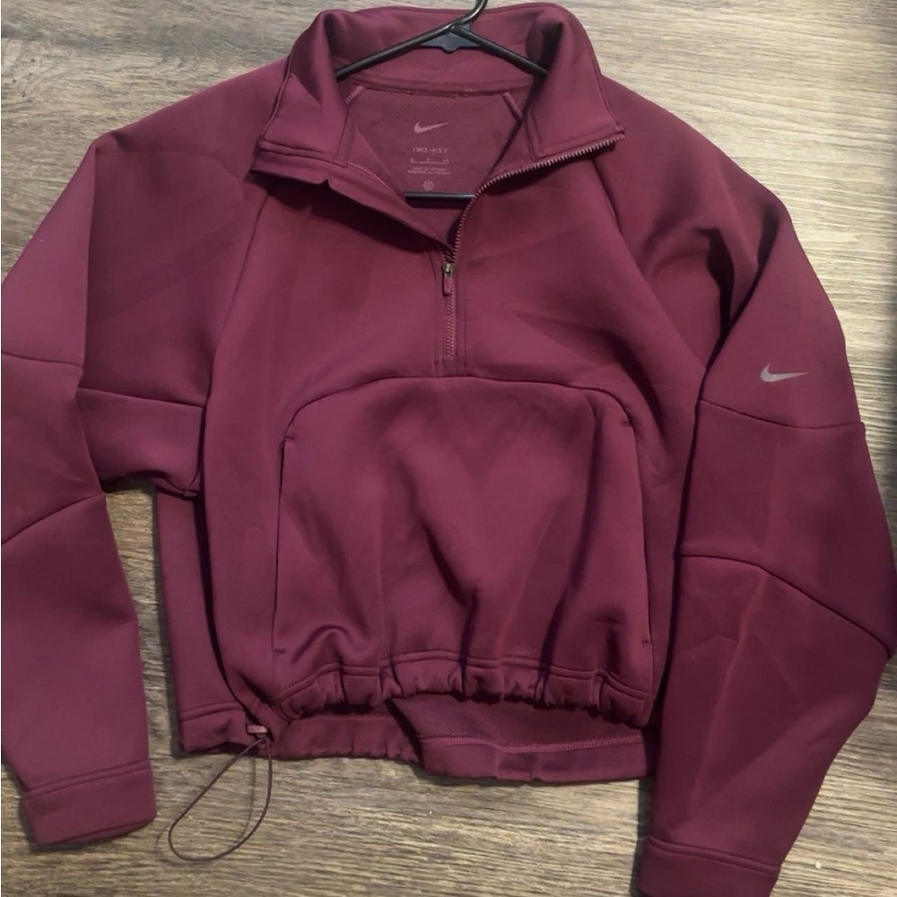 Nike Burgundy Dri-FIT Quarter-Zip